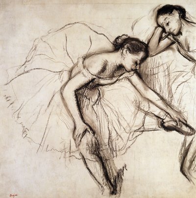 Dos bailarinas descansando de Edgar Degas